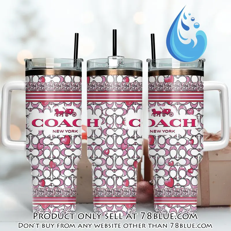 Pink coach logo stanley tumbler logo 40oz stanley tumbler ktb1065 78b1805829